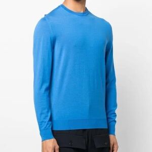 John Smedley Sea Island Cotton crewneck in Blue